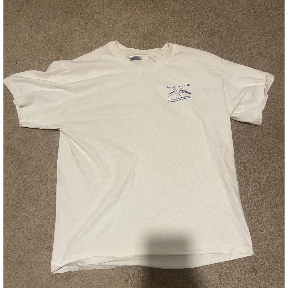 VTG The Boston Yacht Club Tshirt Hanes Tag Size Large